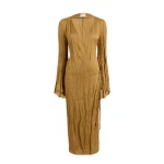 Khaite Rommi Dress in Golden Ochre