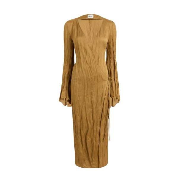 Khaite Rommi Dress in Golden Ochre