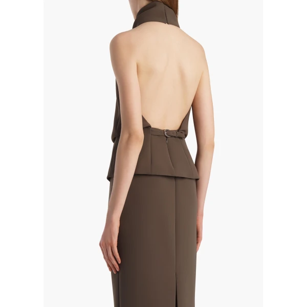 Khaite Rone Top in Clove, view 4