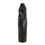 Khaite Roxanne Dress in Black Leather