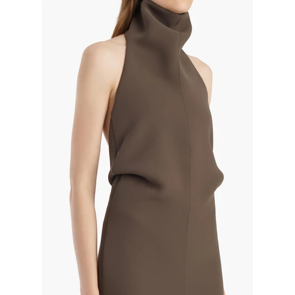 Khaite Roxanne Dress in Clove, view 4