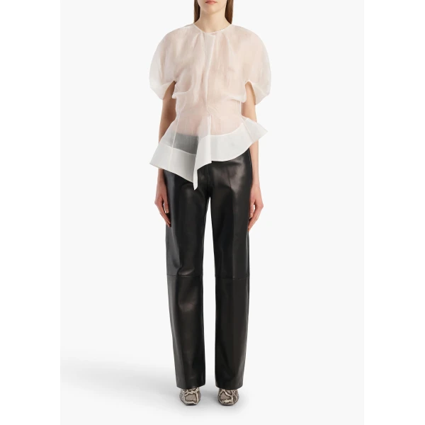 Khaite Rumi Top in Chalk, view 2