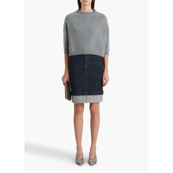 Khaite Sabina Sweater in Fog, view 2