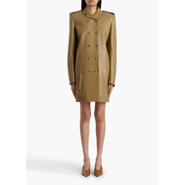 Khaite Sadra Coat in Golden Ochre, view 2