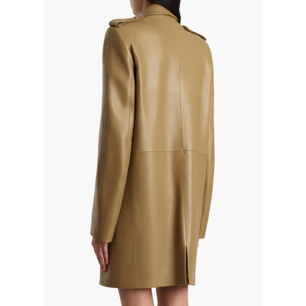 Khaite Sadra Coat in Golden Ochre, view 4