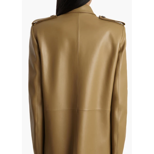 Khaite Sadra Coat in Golden Ochre, view 6