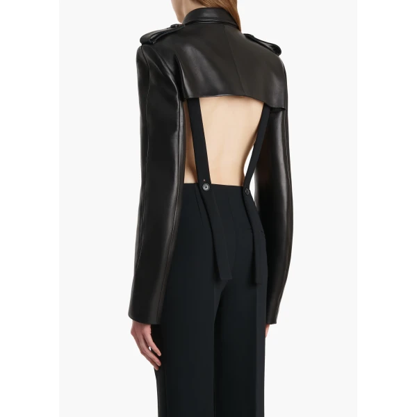 Khaite Sadran Jacket in Black Leather, view 4