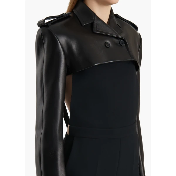 Khaite Sadran Jacket in Black Leather, view 5