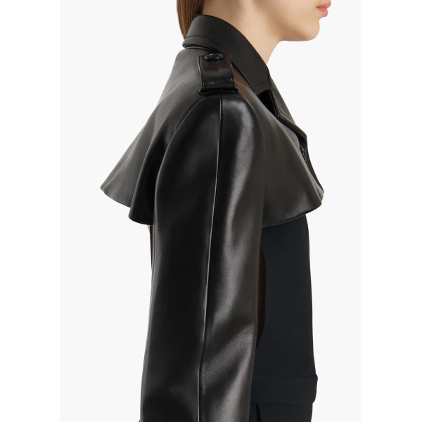 Khaite Sadran Jacket in Black Leather, view 6
