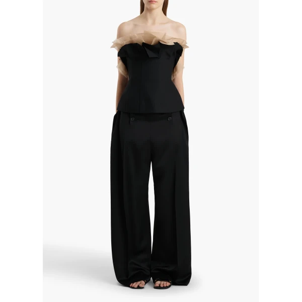 Khaite Sal Top in Black, view 2