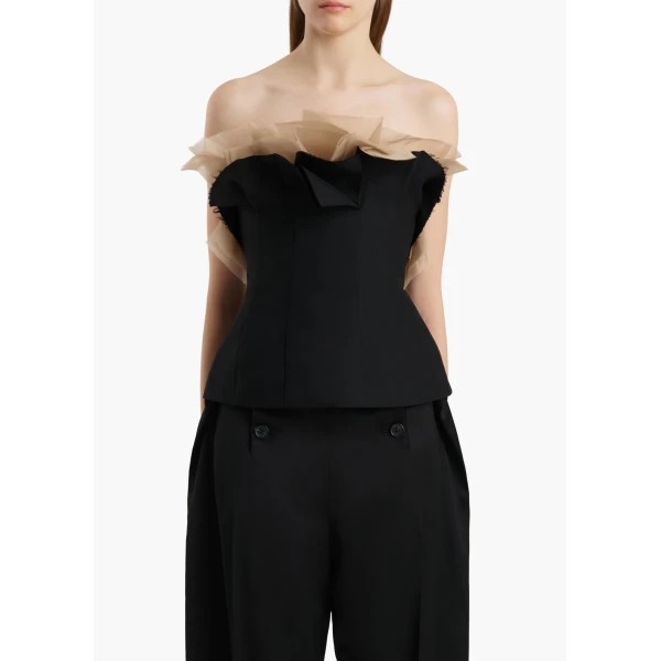 Khaite Sal Top in Black, view 3