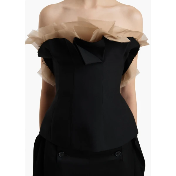 Khaite Sal Top in Black, view 5