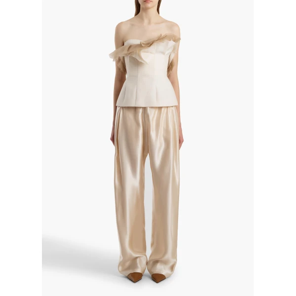 Khaite Sal Top in Cream, view 2