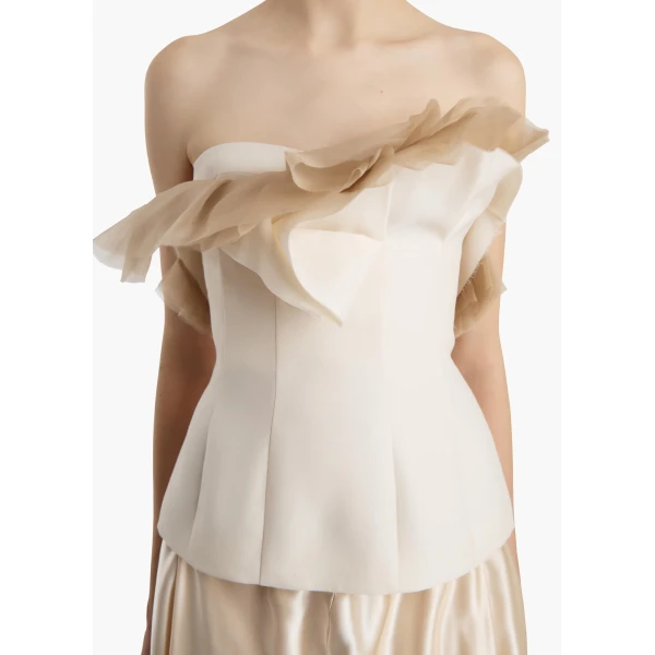 Khaite Sal Top in Cream, view 5