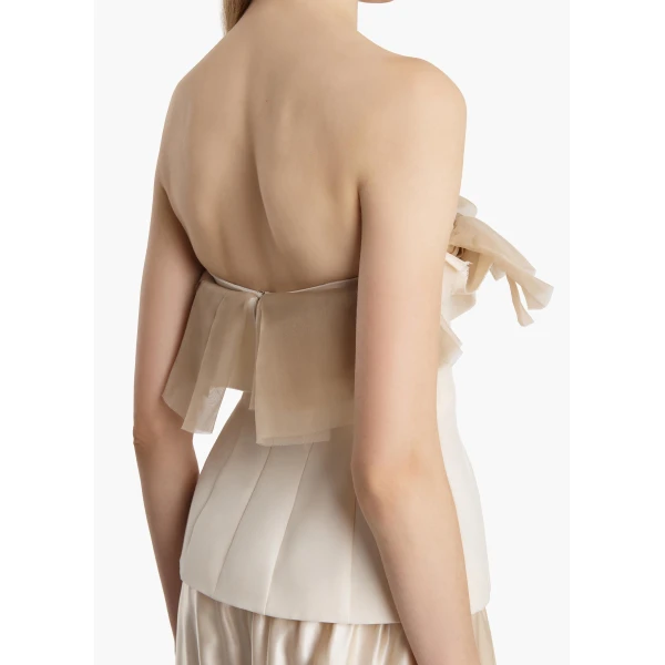 Khaite Sal Top in Cream, view 6