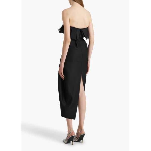 Khaite Salm Dress in Black, view 3