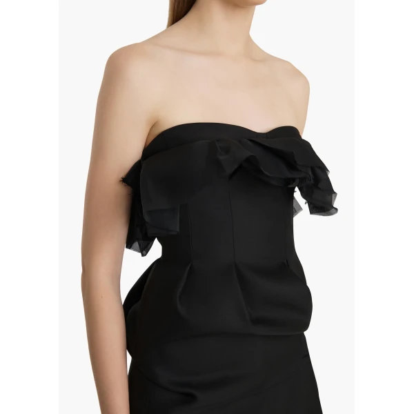 Khaite Salm Dress in Black, view 4