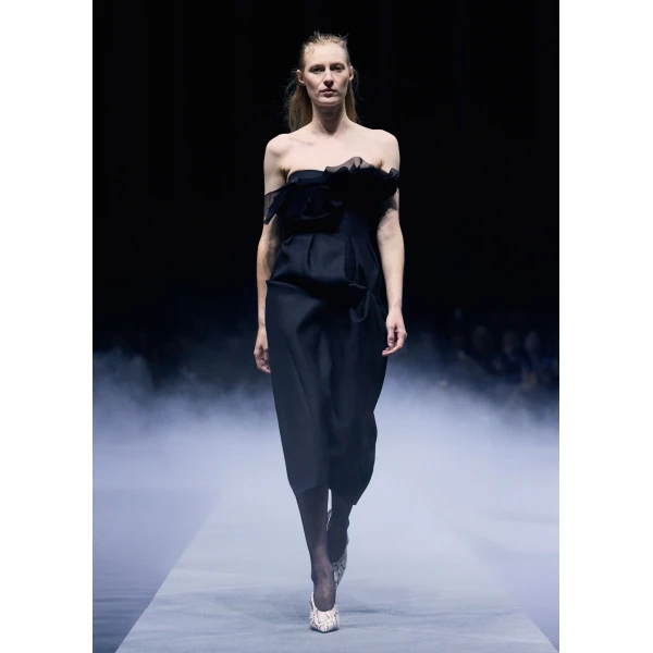 Khaite Salm Dress in Black, view 6