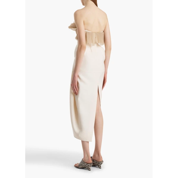 Khaite Salm Dress in Cream, view 3