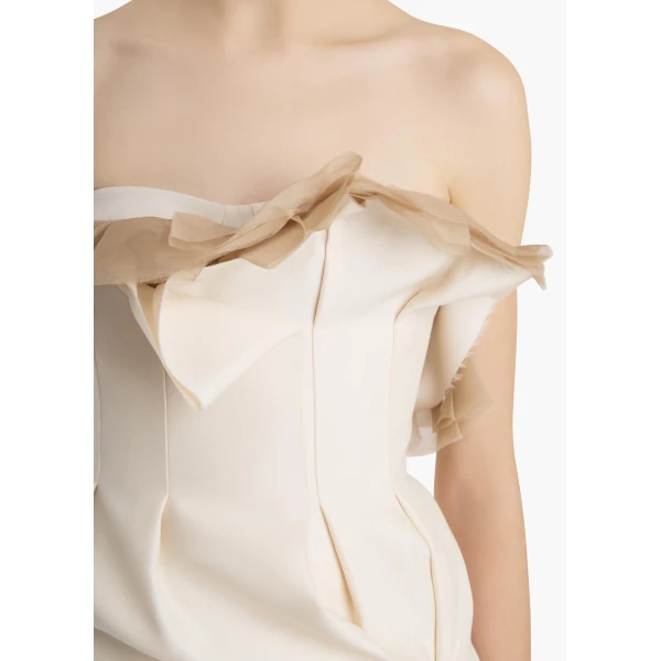 Khaite Salm Dress in Cream, view 4