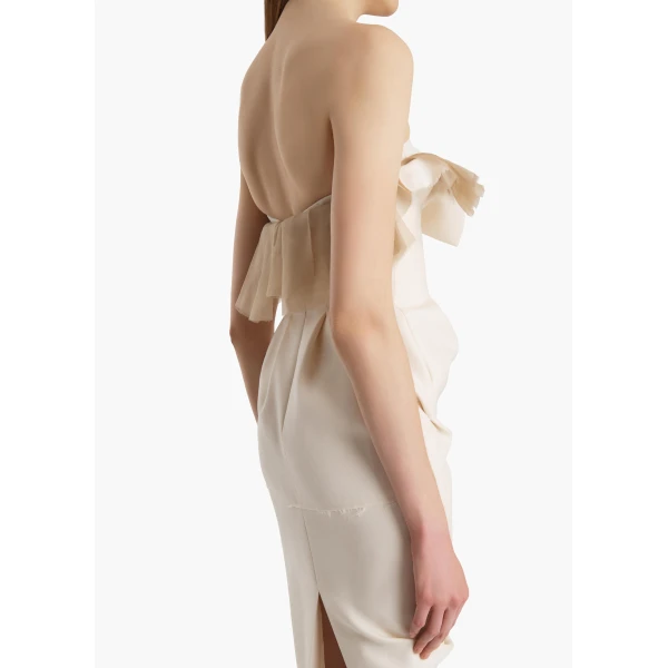 Khaite Salm Dress in Cream, view 5