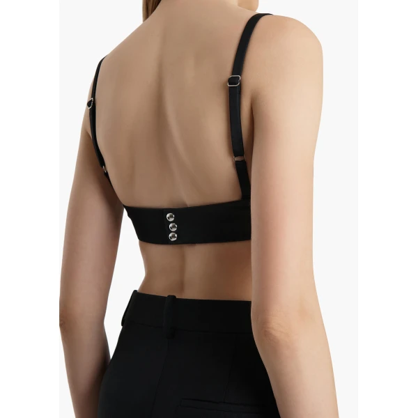 Khaite Selah Top in Black, view 6