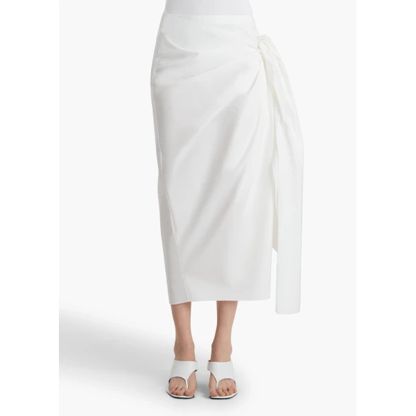 Khaite Shay Skirt in Chalk, view 3