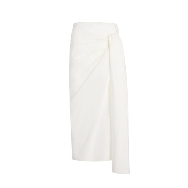 Khaite Shay Skirt in Chalk