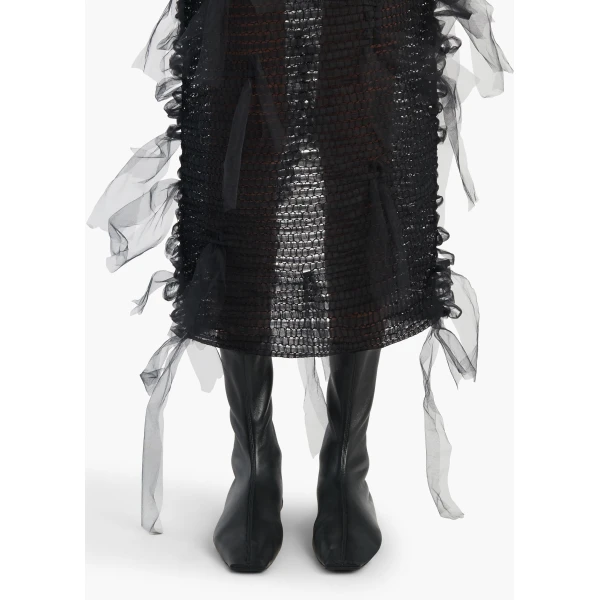 Khaite Signe Skirt in Black, view 6