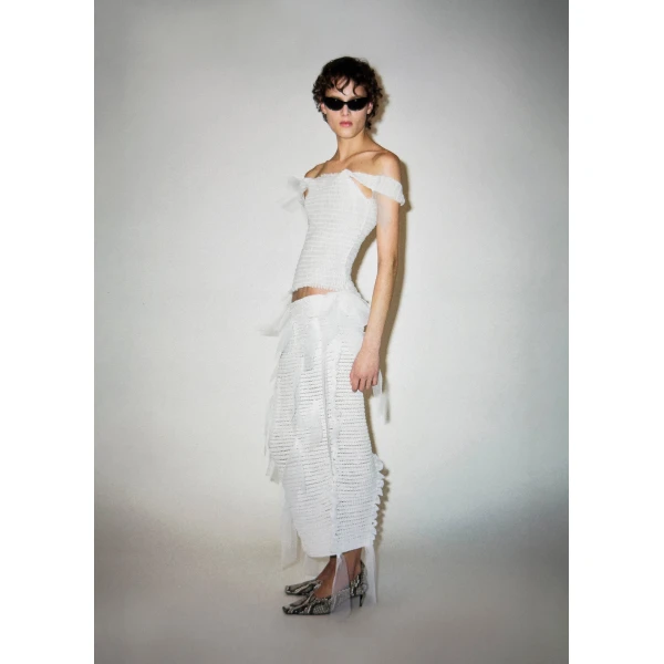 Khaite Signe Skirt in Glaze, view 6