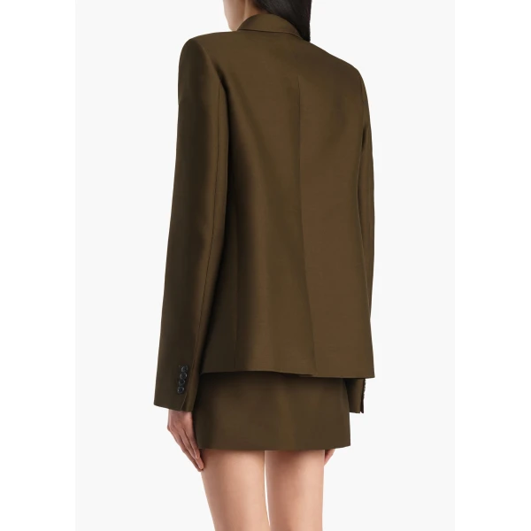 Khaite Silvannah Jacket in Dark Olive, view 4