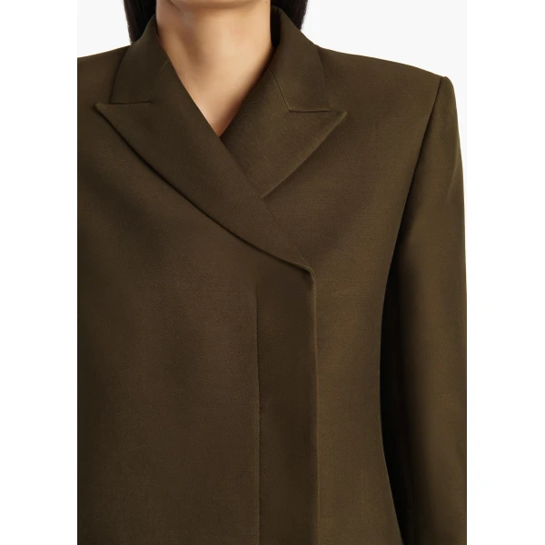 Khaite Silvannah Jacket in Dark Olive, view 5