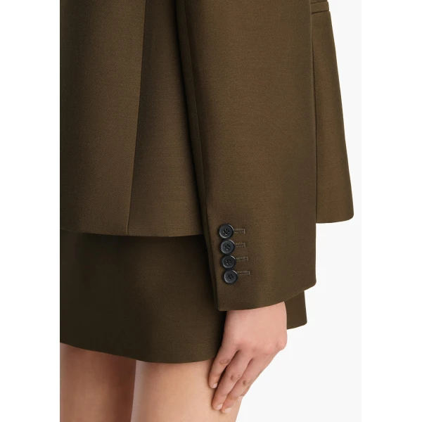 Khaite Silvannah Jacket in Dark Olive, view 6