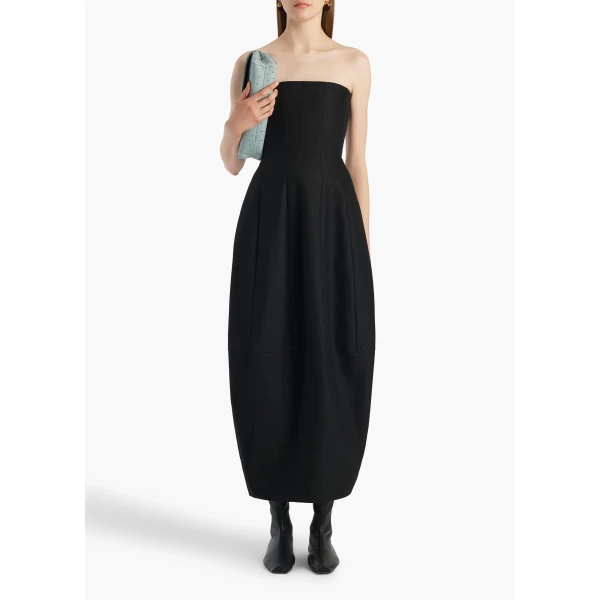 Khaite Stela Dress in Black, view 2