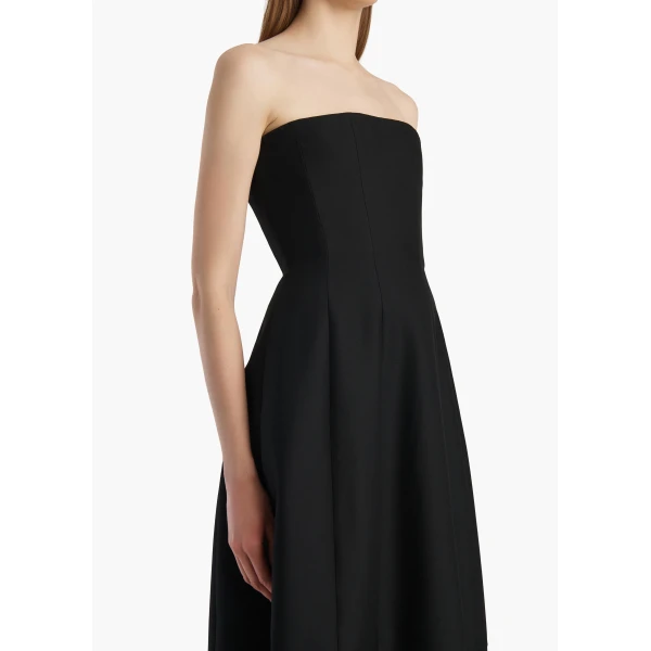 Khaite Stela Dress in Black, view 5