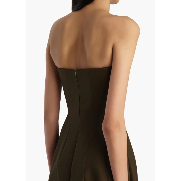 Khaite Stela Dress in Dark Olive, view 5