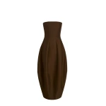 Khaite Stela Dress in Dark Olive