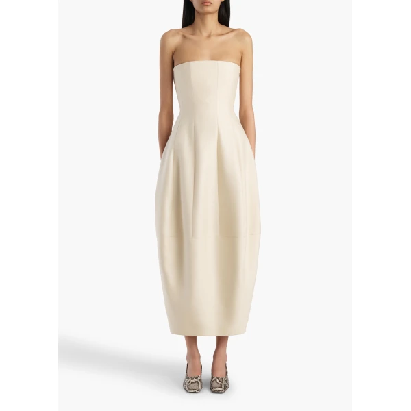 Khaite Stela Dress in Ivory Glow, view 2