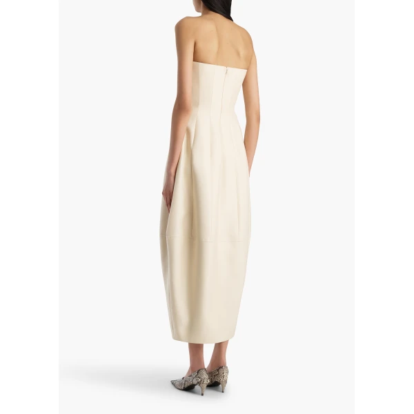 Khaite Stela Dress in Ivory Glow, view 3