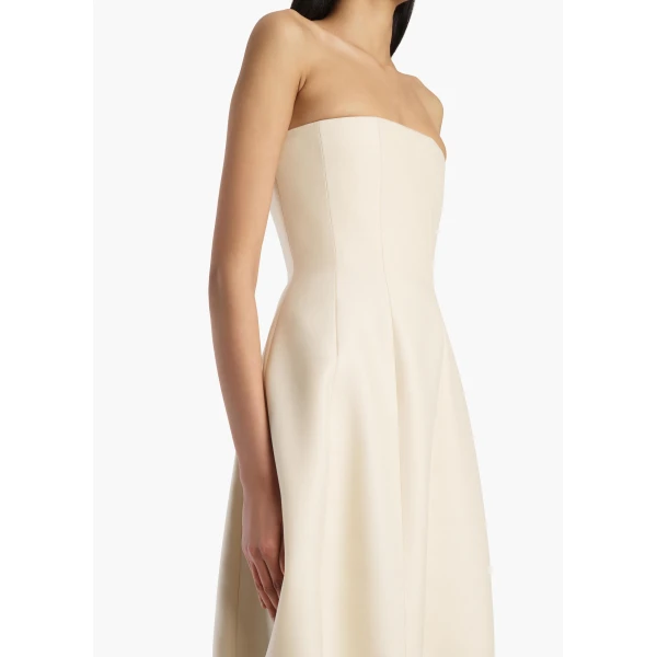 Khaite Stela Dress in Ivory Glow, view 4