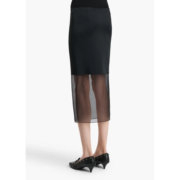 Khaite Sybil Skirt in Black, view 4