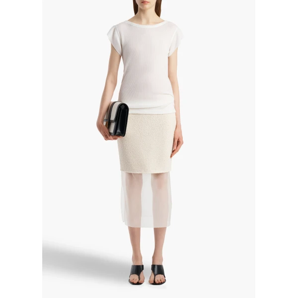 Khaite Sybil Skirt in Natural, view 2