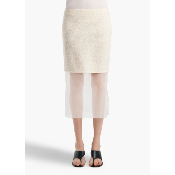 Khaite Sybil Skirt in Natural, view 3