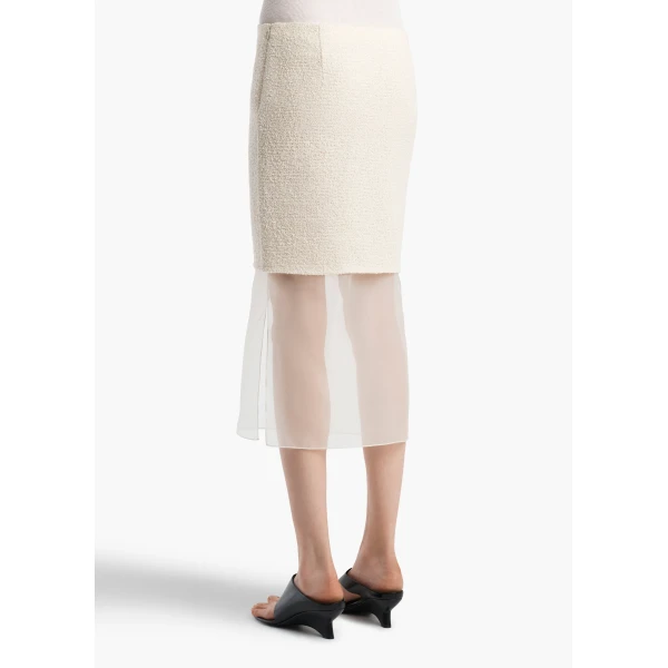 Khaite Sybil Skirt in Natural, view 4