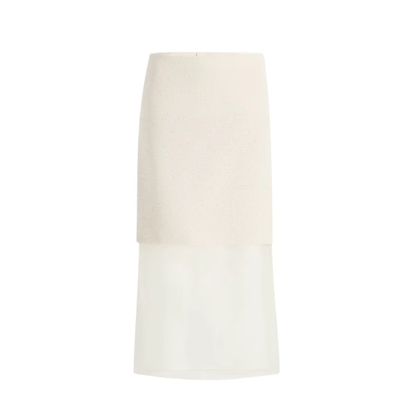 Khaite Sybil Skirt in Natural