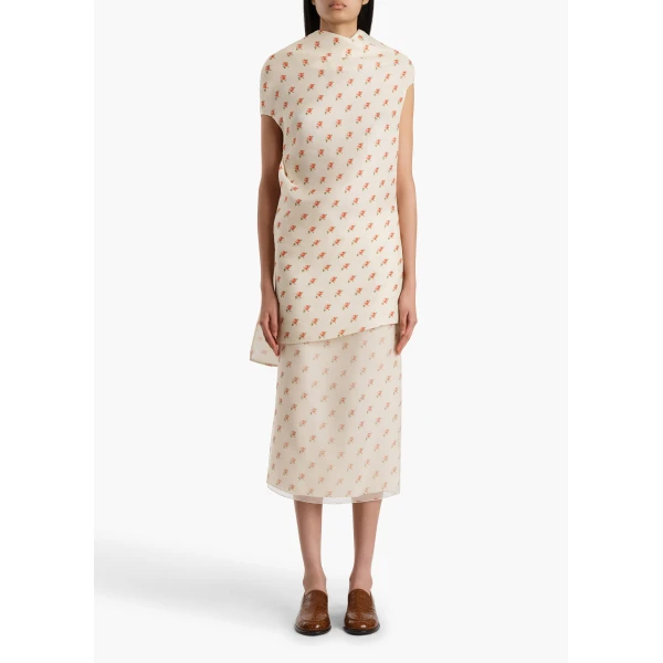 Khaite Syndi Skirt in Soft Pink, view 2