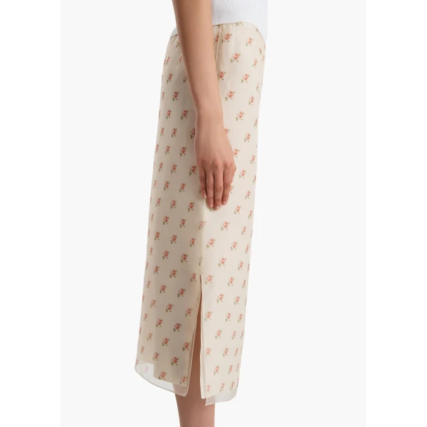 Khaite Syndi Skirt in Soft Pink, view 6
