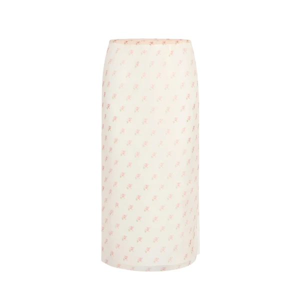 Khaite Syndi Skirt in Soft Pink