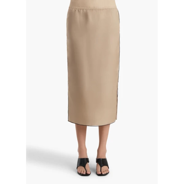Khaite Syndi Skirt in Tea Stain, view 3