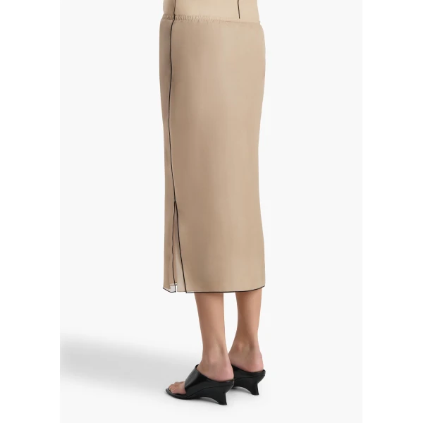 Khaite Syndi Skirt in Tea Stain, view 4
